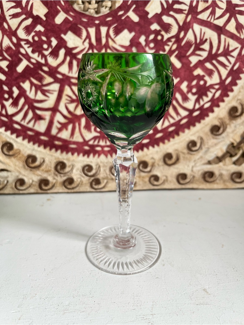 Nachtmann TRAUBE Emerald Cut Clear Crystal Liquor Cordial Glass 5.5”